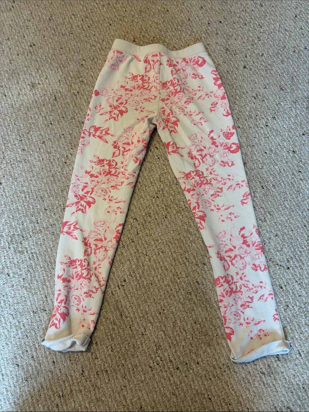 The Children's Place Girls Joggers with Pink Floral Print